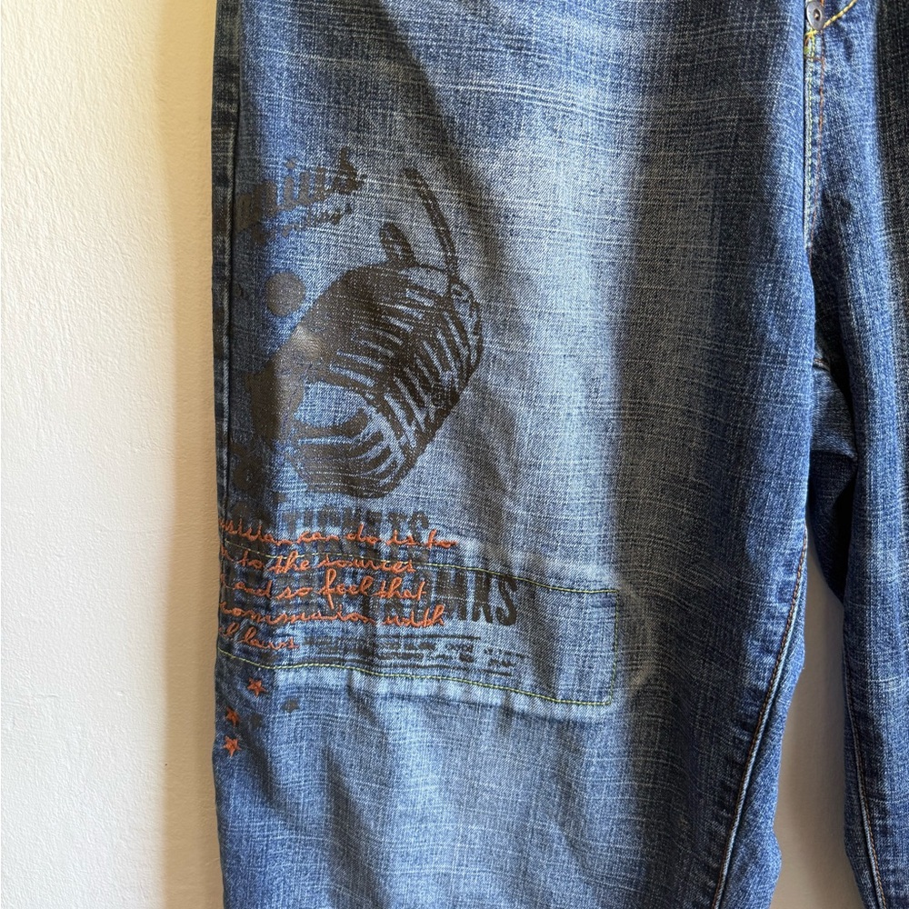 Akademiks Blue Bootcut Jeans Classic Denim Style